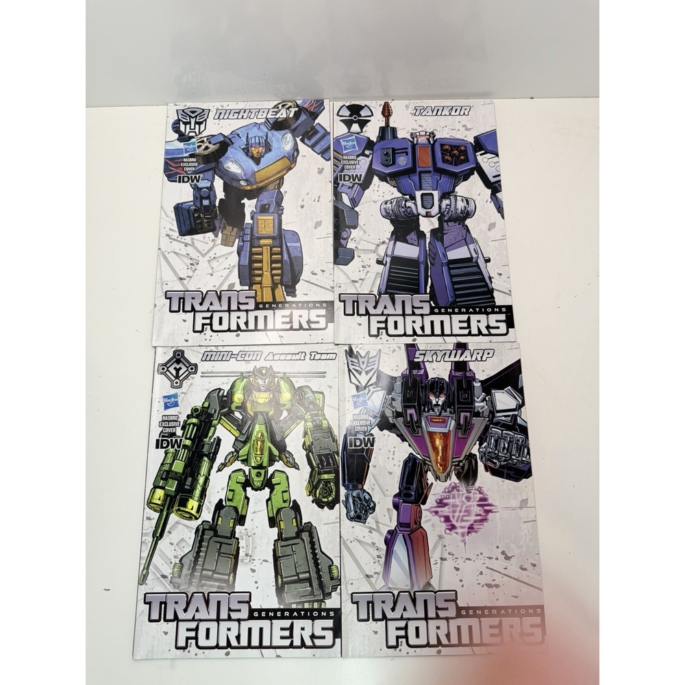 Transformers Generations IDW Hasbro Exclusive Variant Comics‎ Lot of 4